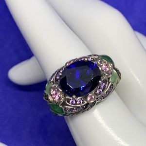 Sterling Silver Garden Dragonfly Ring Size 8